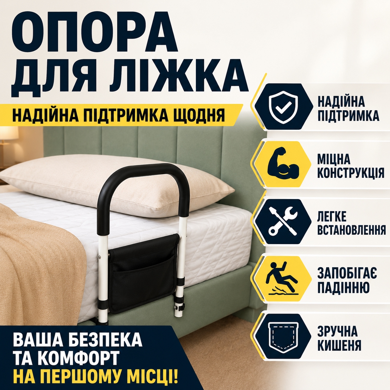 Опора поручень для ліжка Supretto